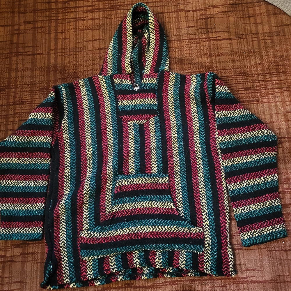Colorful Striped Baja Hoodie